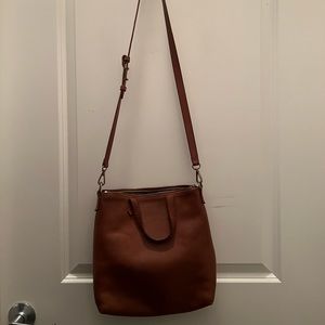 Madewell zip top leather crossbody bag